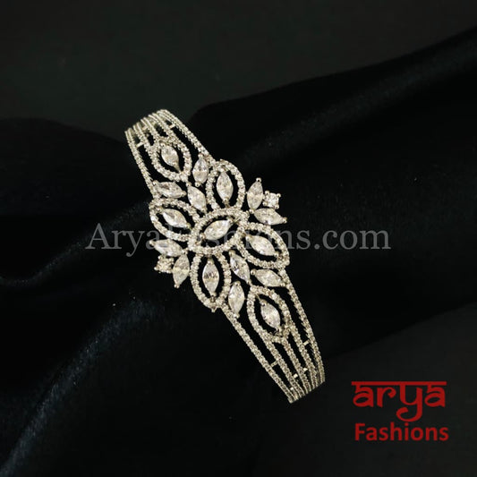 Zia Designer CZ Bracelet in Rose Gold and Silver
