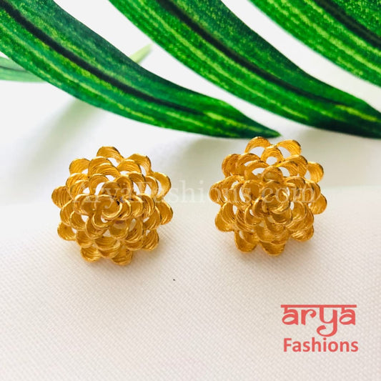 Esha Wire Mash Fusion Studs/Flower Earrings