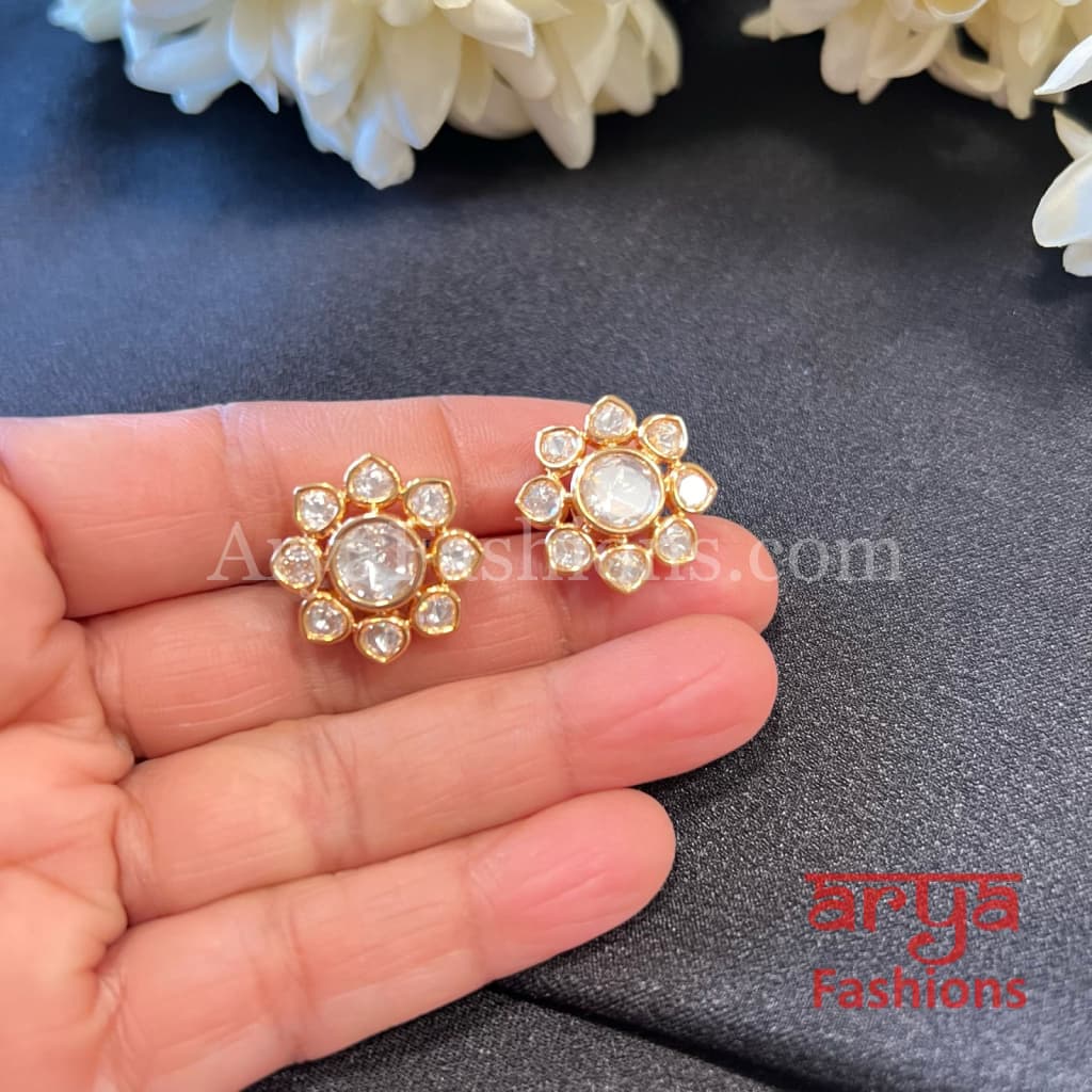 Everyday Kundan CZ Studs Earrings