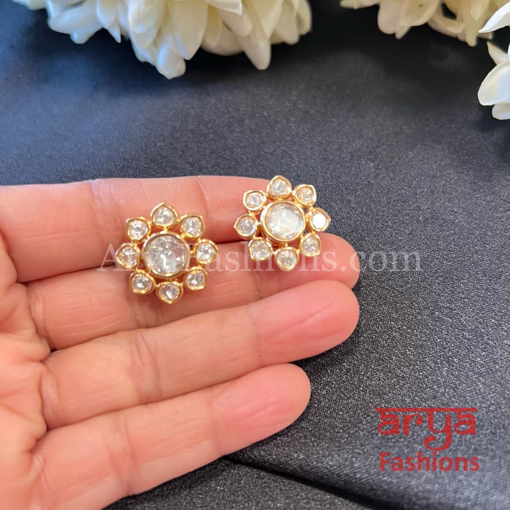 Everyday Kundan CZ Studs Earrings