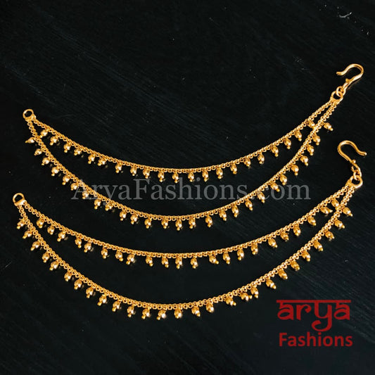 Golden beads Earring Chain/ Extender Chain / Extension