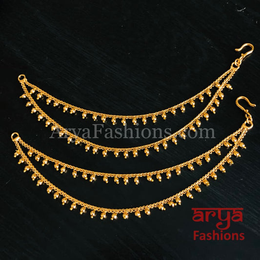 Golden beads Earring Chain/ Extender Chain / Extension