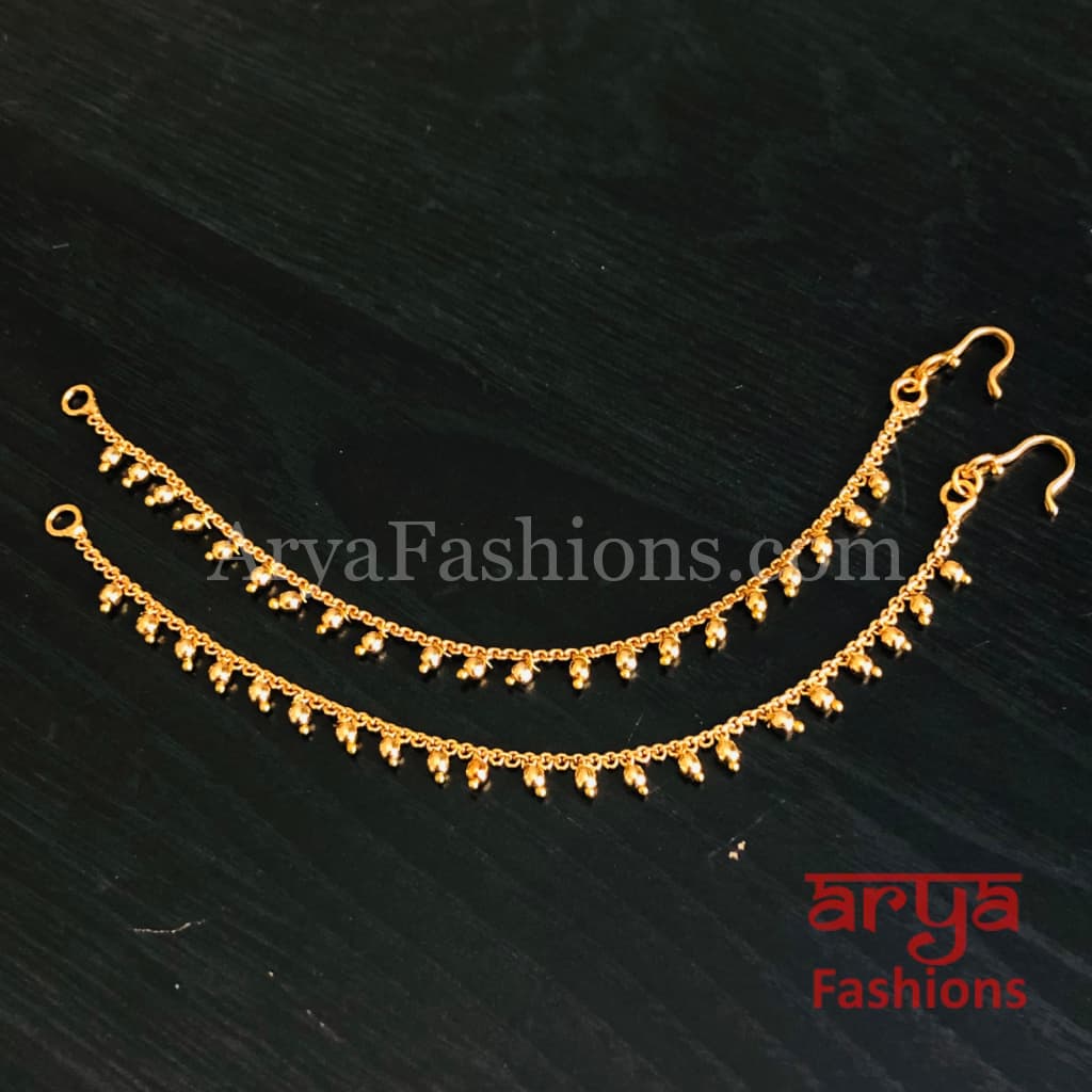 Golden beads Earring Chain/ Extender Chain / Extension