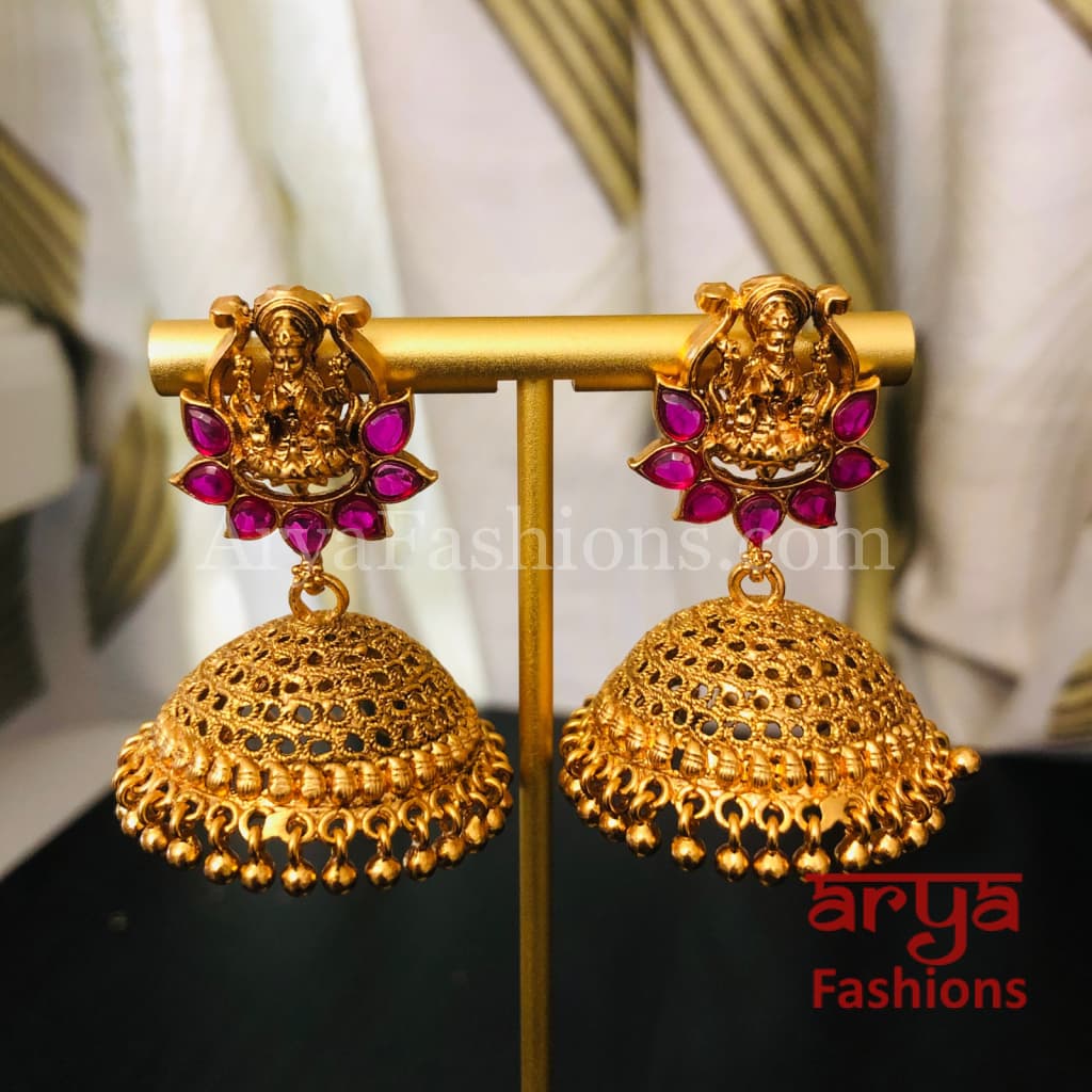 Golden Big Jhumka Earring with and Pearl beads
