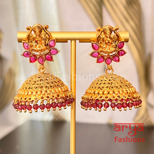 Golden Big Jhumka Earring with and Pearl beads