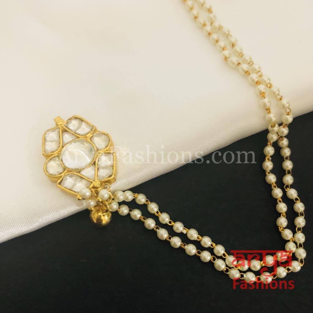 Jadau Kundan Nose Clip/ CZ non piercing nose ring/ Bridal Nosepin
