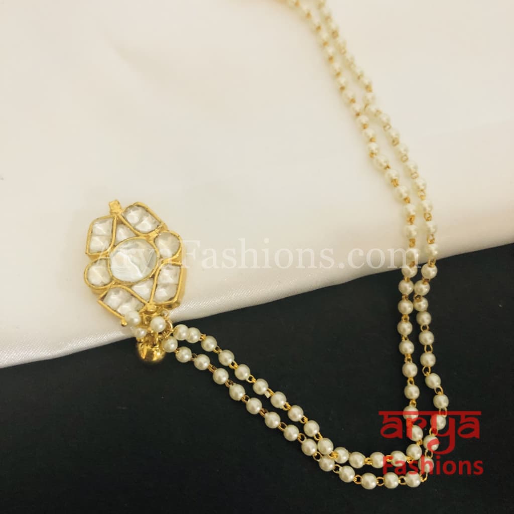 Jadau Kundan Nose Clip/ CZ non piercing nose ring/ Bridal Nosepin