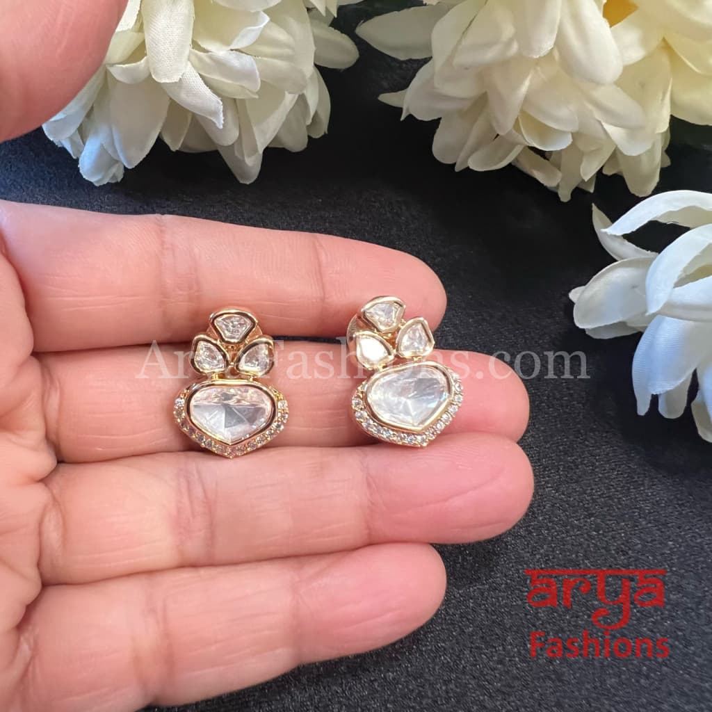 Kundan CZ Studs Everyday Earrings