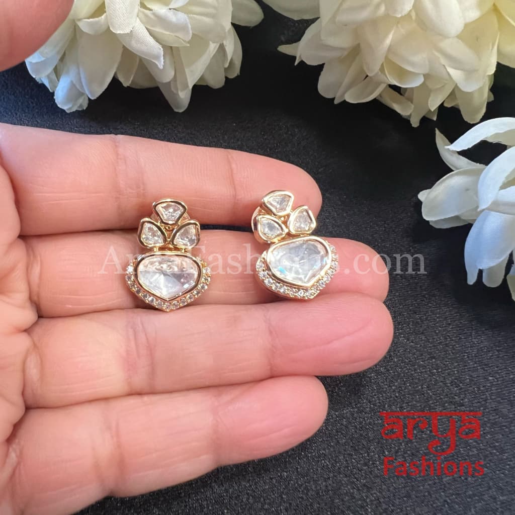 Kundan CZ Studs Everyday Earrings