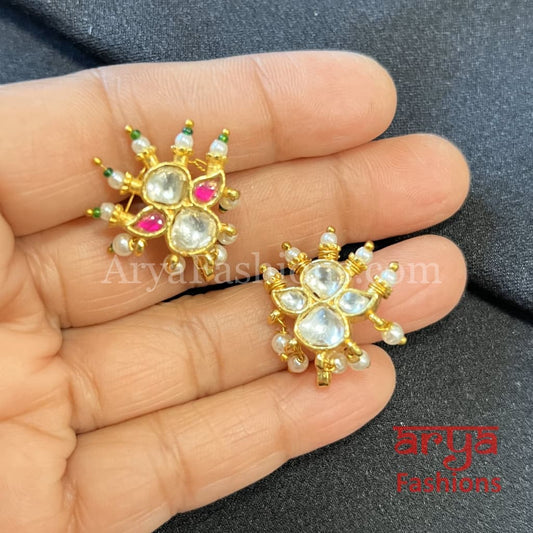 Kundan Nose Clip/ CZ non piercing nose ring/ Bridal Pin