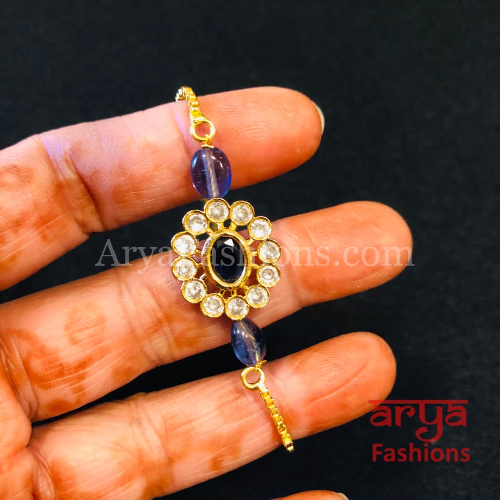 Kundan Pearl Chain Bracelet/ Rajwadi Bracelet