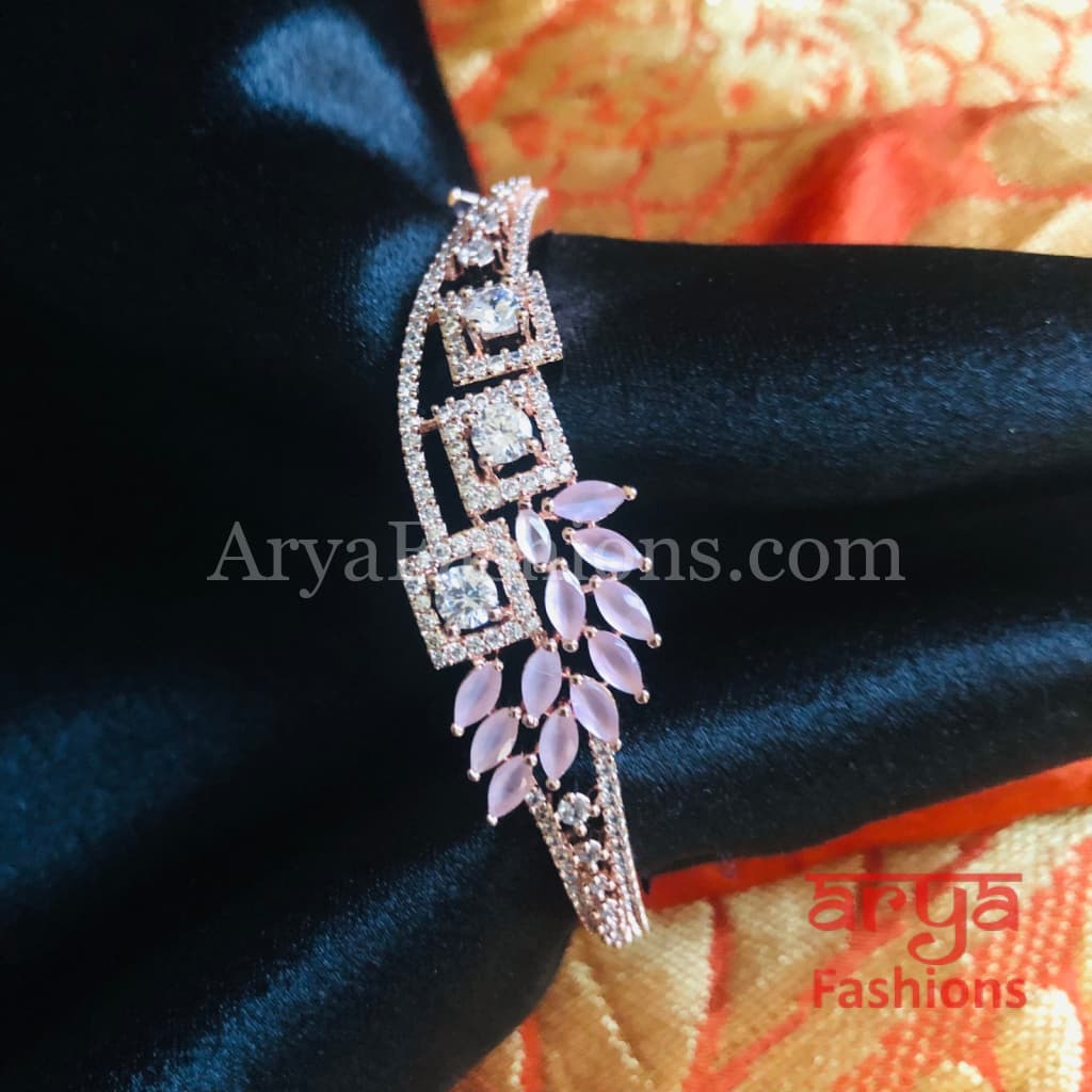 Pink Rose Gold CZ Bracelet/ Gift for her