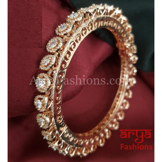 Shibani CZ Bracelet with White Crystals