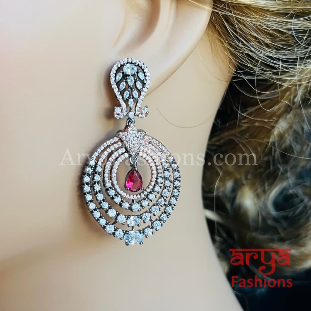 Sierra Gemstone CZ Party Earrings