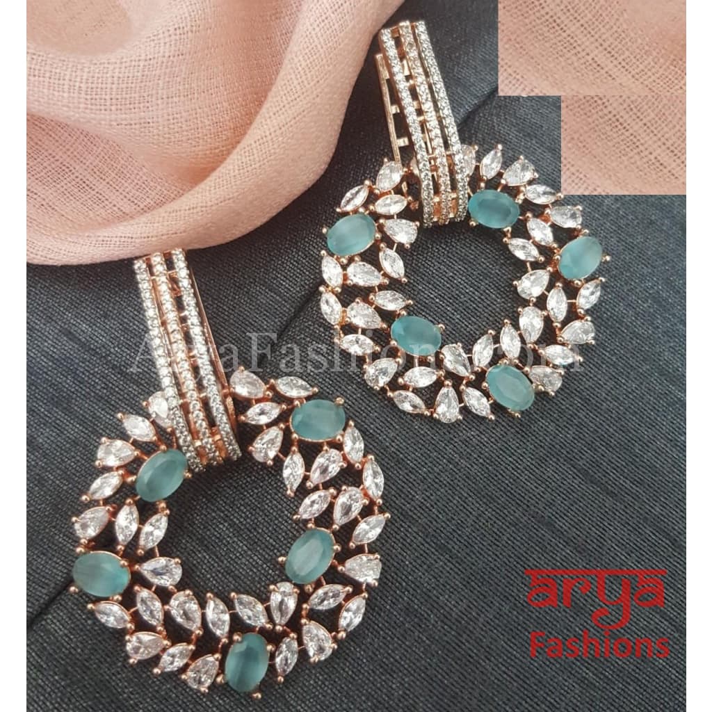 Abby Rose Gold CZ Ethnic Earrings