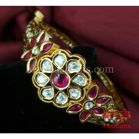 Ashiya Jadau Kundan Bracelet / Rajwadi