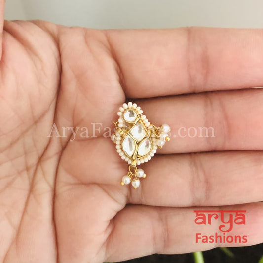 Bird Nose Clip/ Kundan CZ non piercing nose ring/ Bridal Nosepin