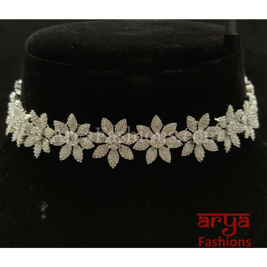 Bridal Cubic Zirconia Mathapatti/ Rose Gold Sheeshphool