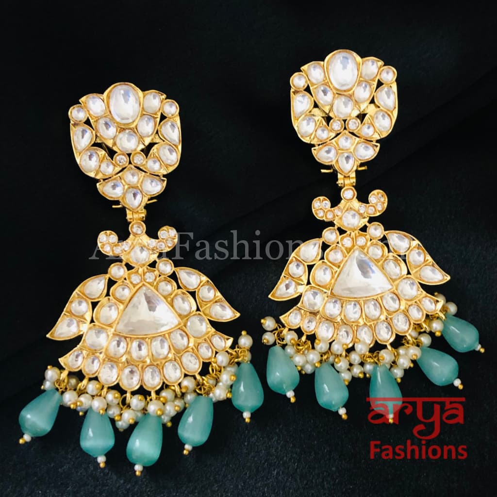 Bridal Jadau Kundan Ruby Emerald Chandbali