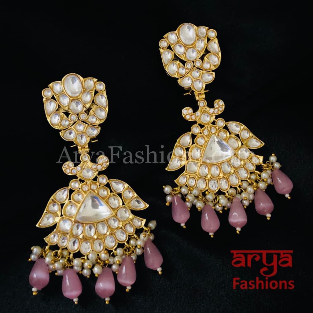 Bridal Jadau Kundan Ruby Emerald Chandbali