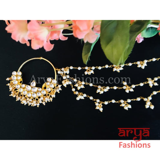 Bridal Kundan Nath Nose Ring