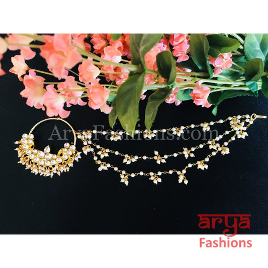 Bridal Kundan Nath Nose Ring