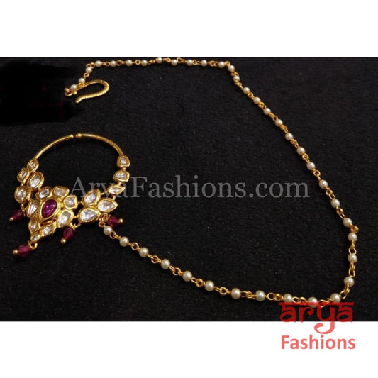 Bridal Kundan Nath Nose Ring
