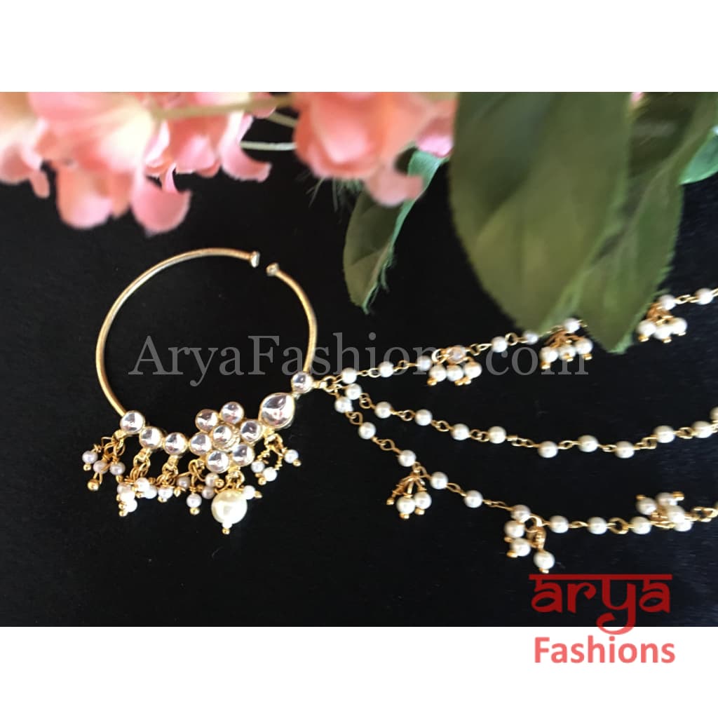 Bridal Kundan Nath Nose Ring