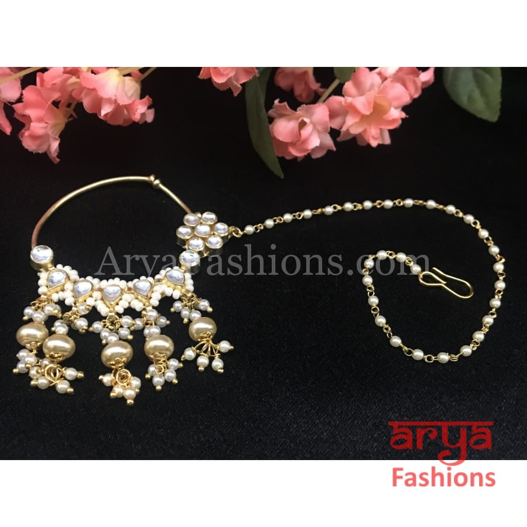 Bridal Pacchi Kundan Nose Ring