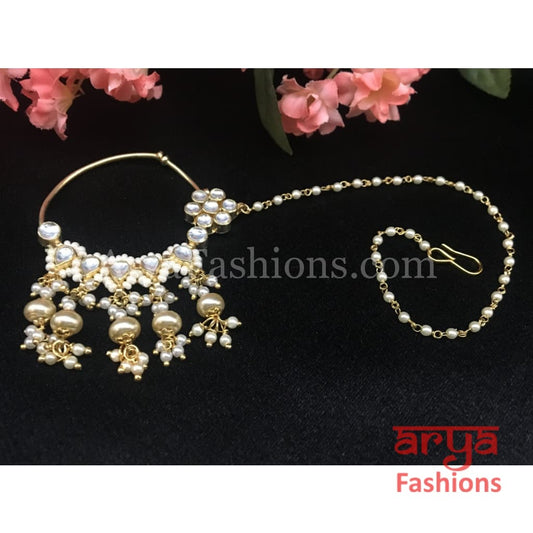 Bridal Pacchi Kundan Nose Ring