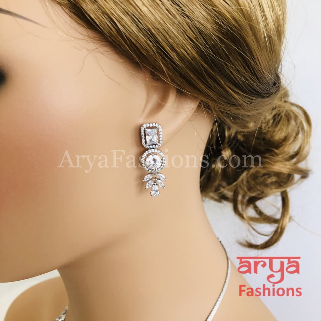 Dazzling Bridal Cubic Zirconia Necklace CZ Wedding Set
