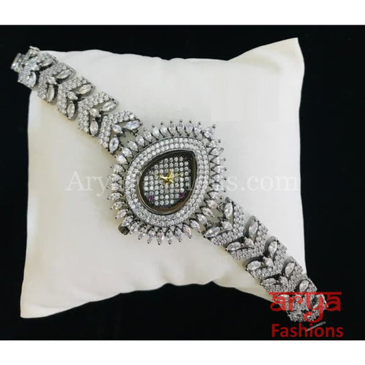 Designer CZ Bracelet Watch/ Stone Female Wrist Hip Hop Watch