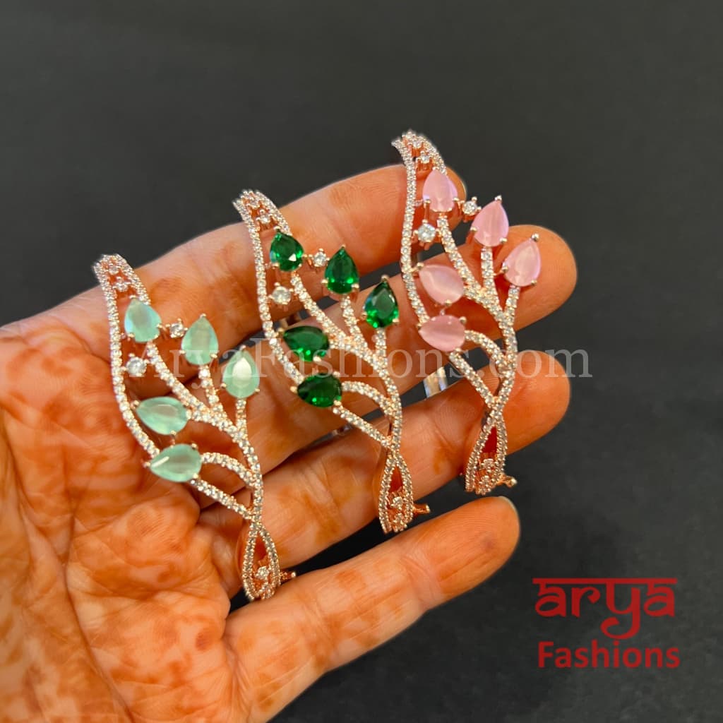 CZ Emerald Bracelet/ Indian Mint Green Cubic Zirconia Bracelet