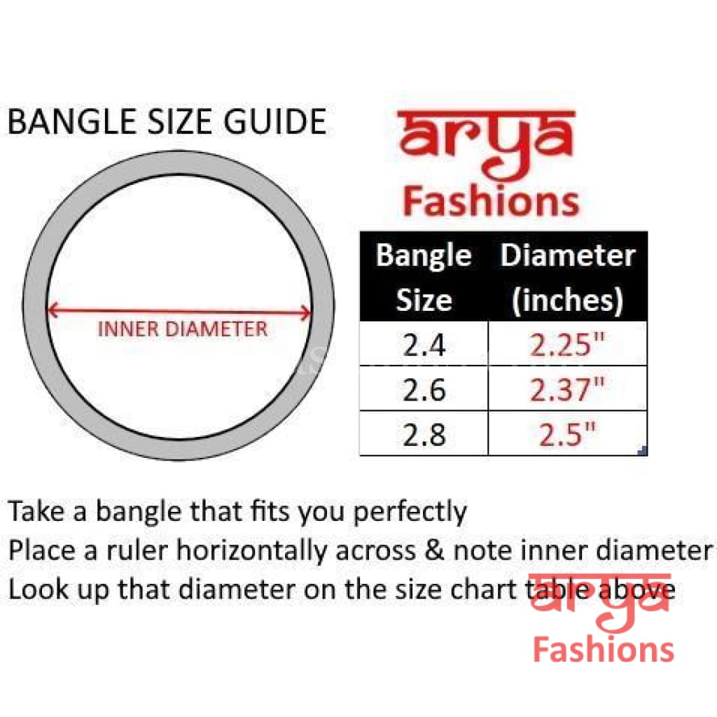 Golden CZ Trendy Bangles Kada Available Size 2.4,2.6,2.8