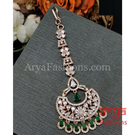 Golden Emerald CZ Mang Tika/ Ruby Tika