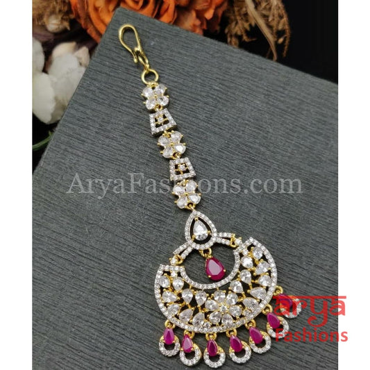 Golden Emerald CZ Mang Tika/ Ruby Tika