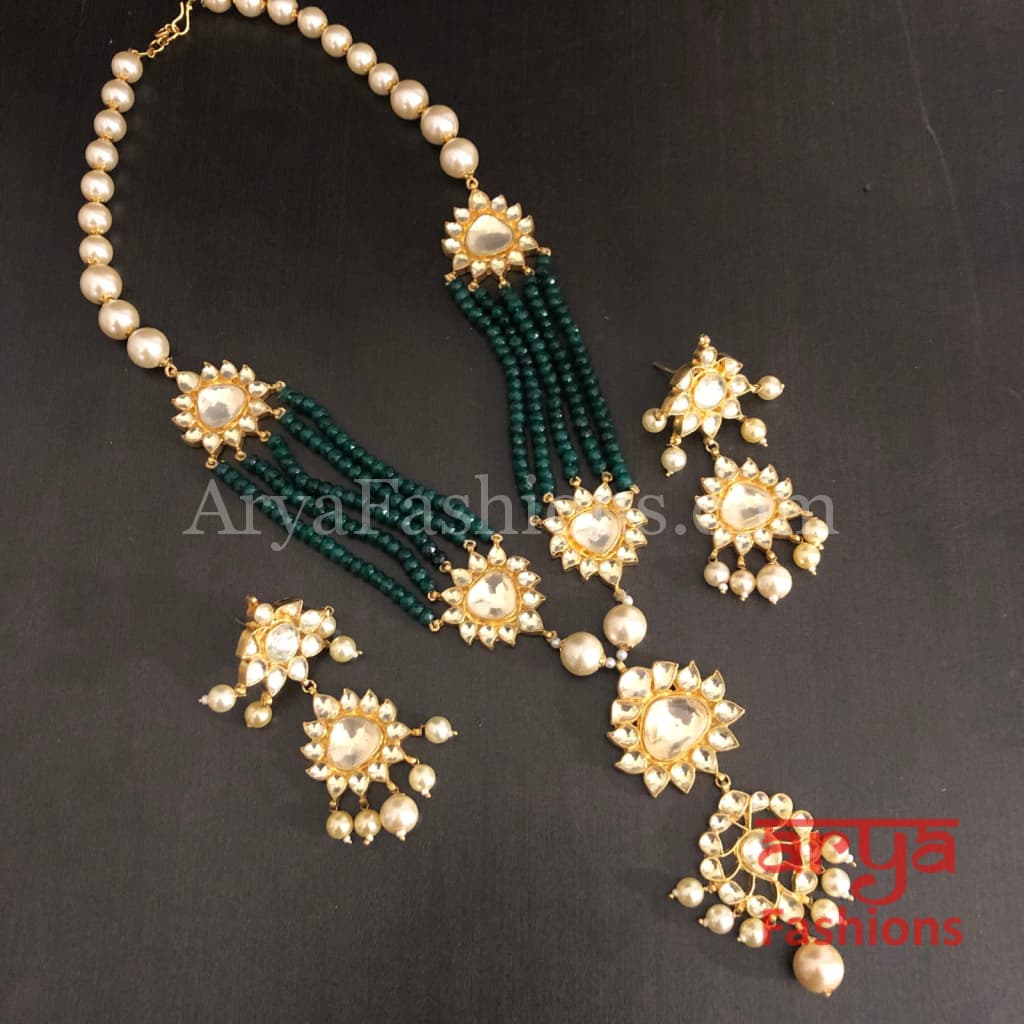 Harrika Polki Kundan Designer Necklace/ Uncut Diamond Necklace