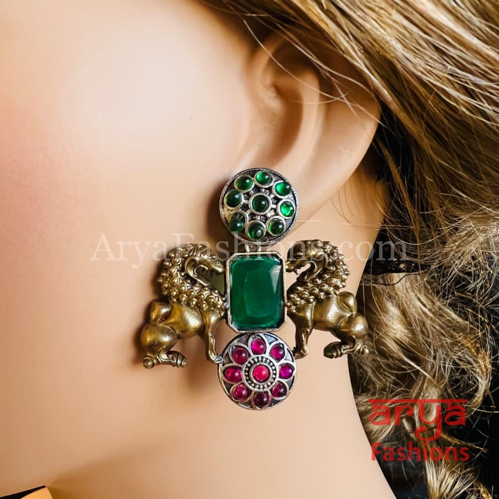 Hiya Dual Tone Antique Indian Chandbali