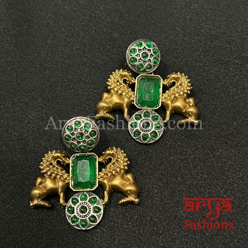 Hiya Dual Tone Antique Indian Chandbali