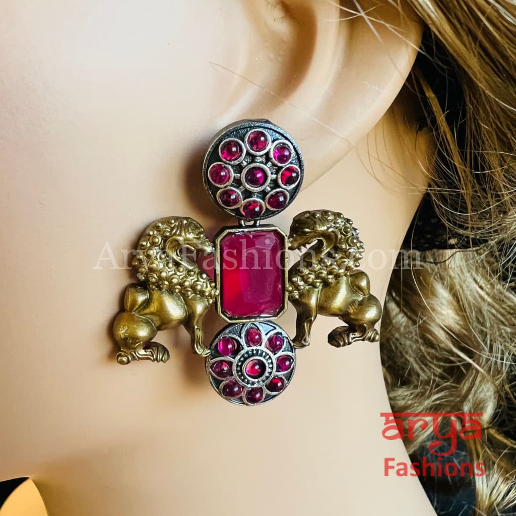 Hiya Dual Tone Antique Indian Chandbali