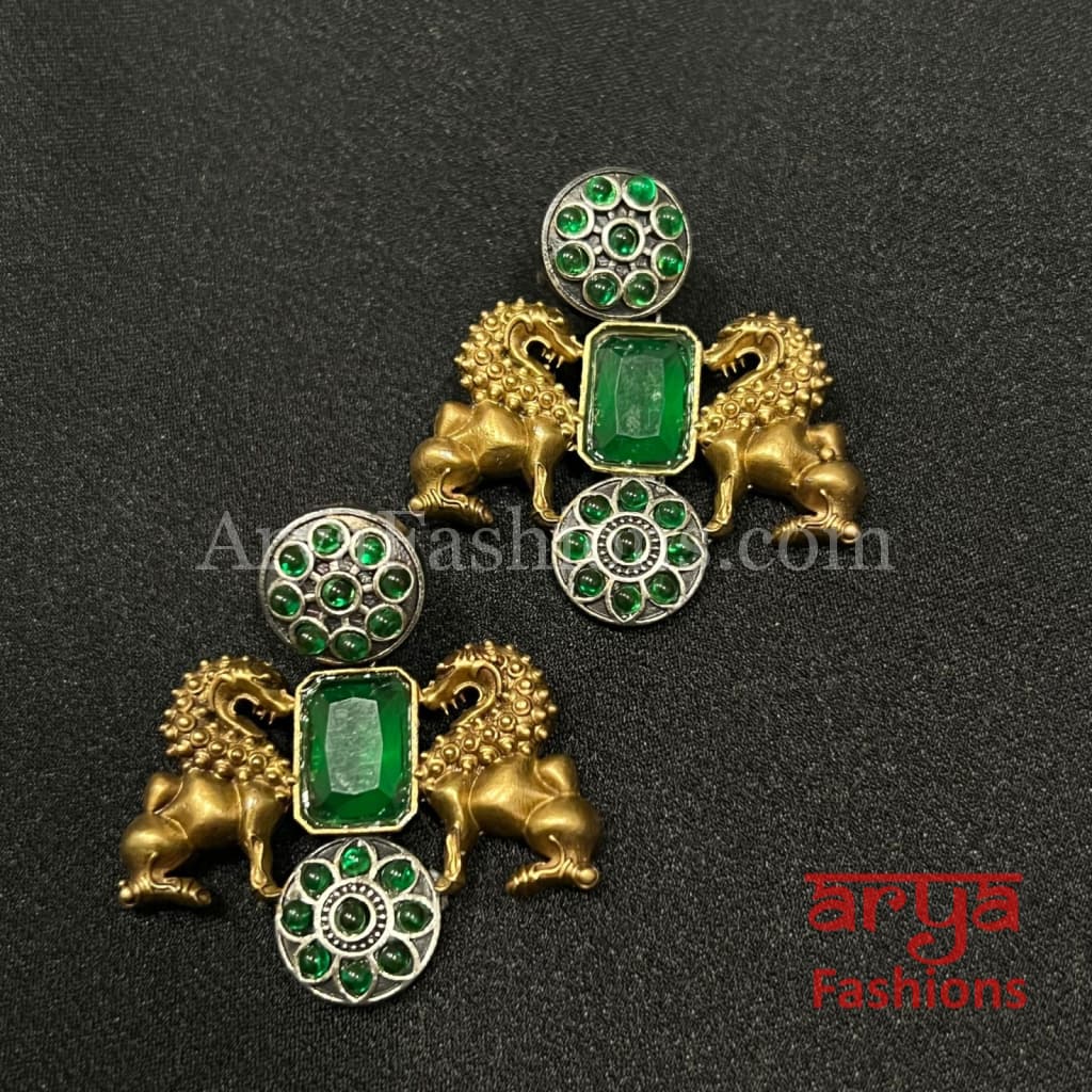 Hiya Dual Tone Antique Indian Chandbali