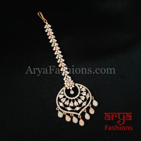 Indian Silver CZ Mang Tika