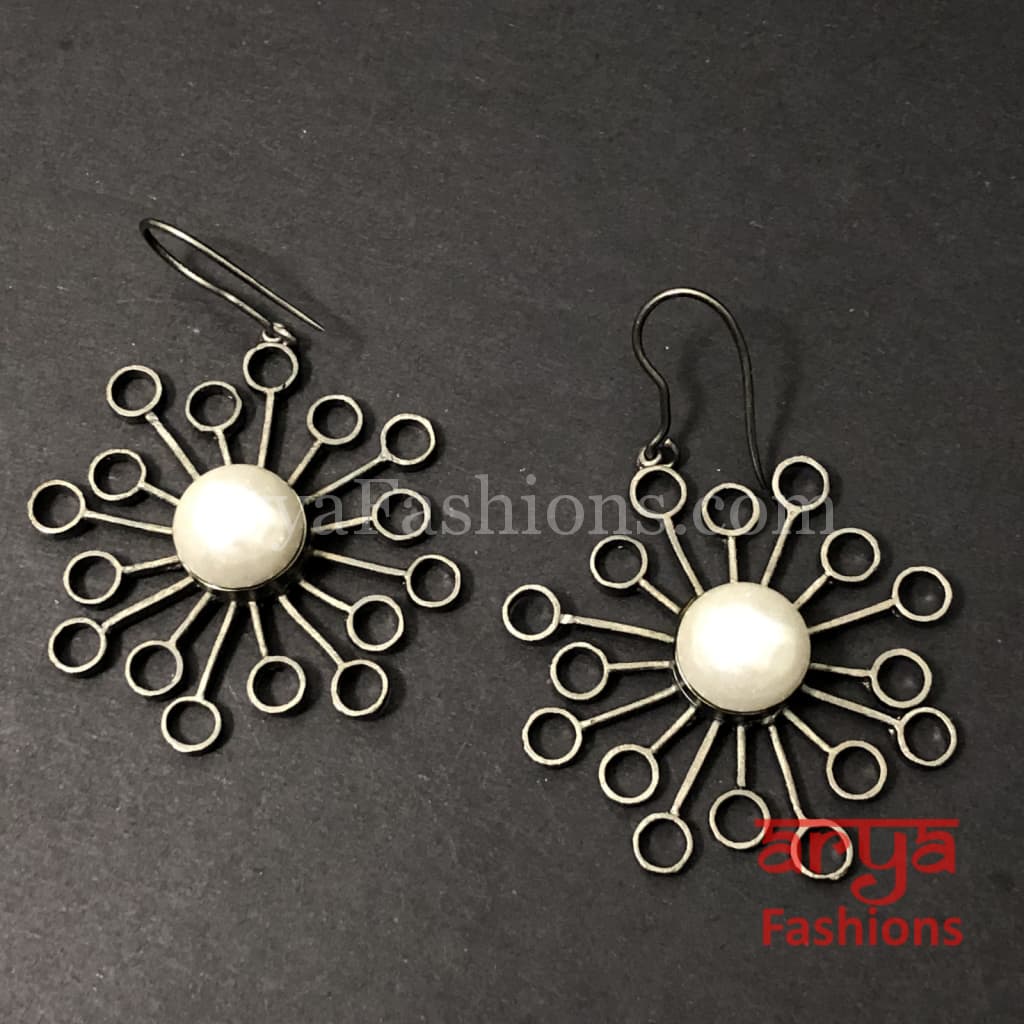 Ivanka Celestial Earrings Fusion Earrings/Handmade Earrings/Golden Statement