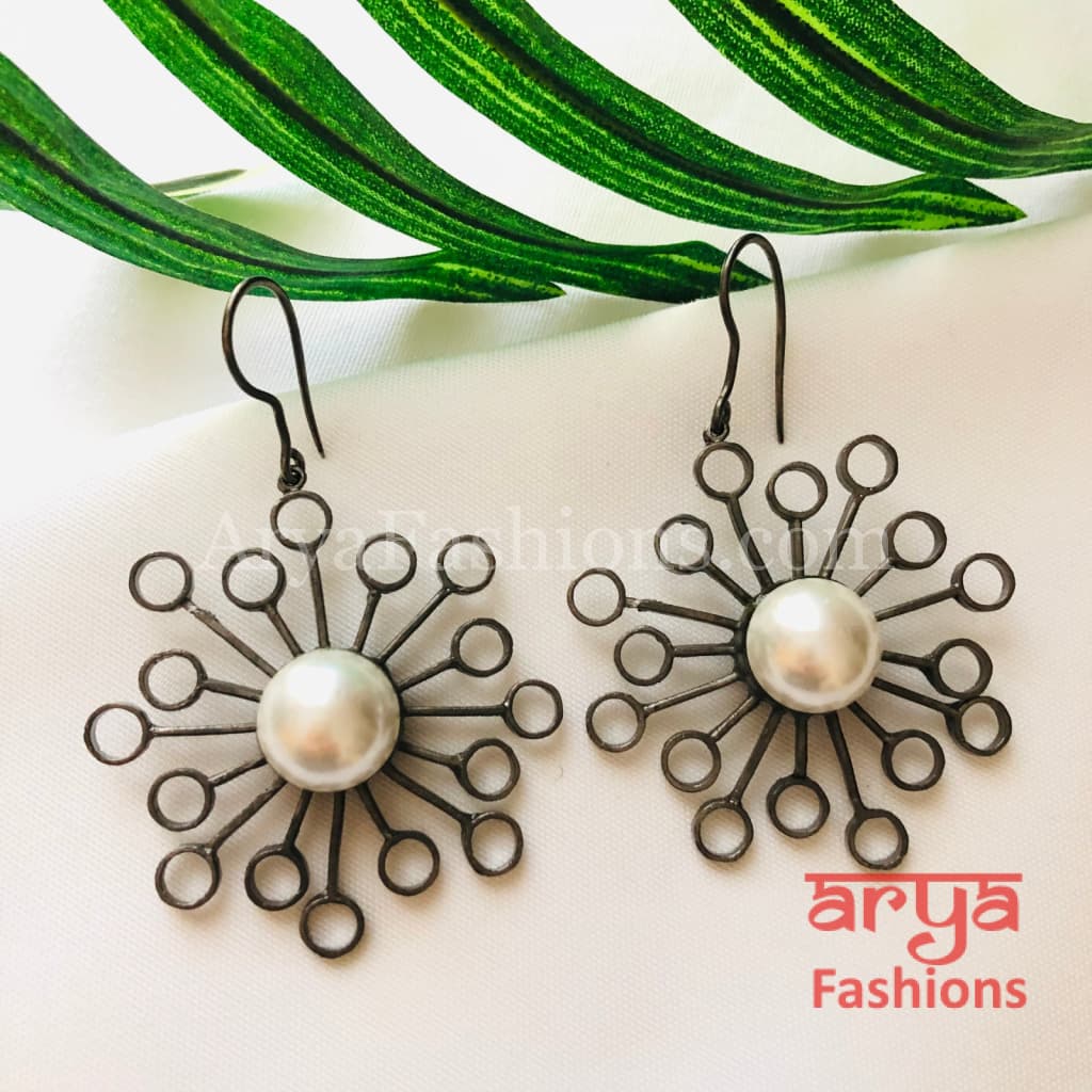 Ivanka Celestial Earrings Fusion Earrings/Handmade Earrings/Golden Statement