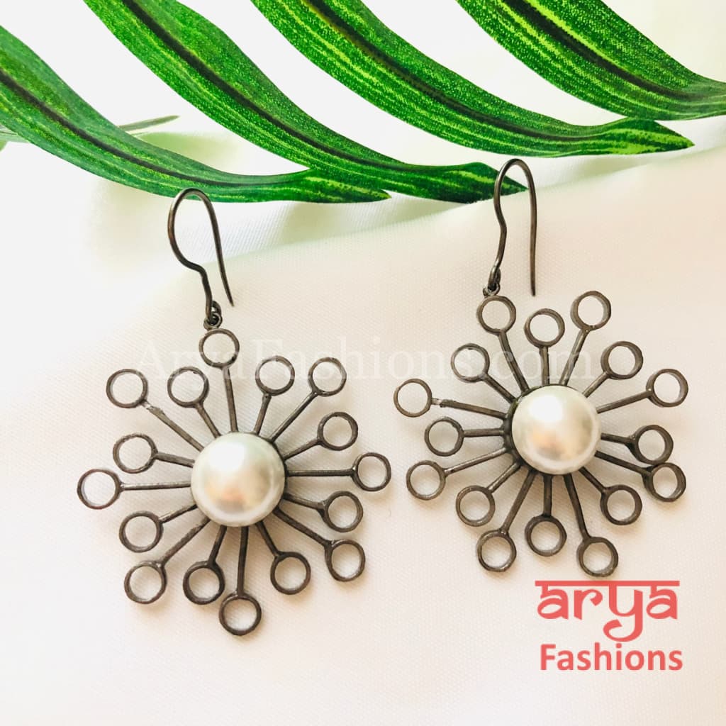 Ivanka Celestial Earrings Fusion Earrings/Handmade Earrings/Golden Statement