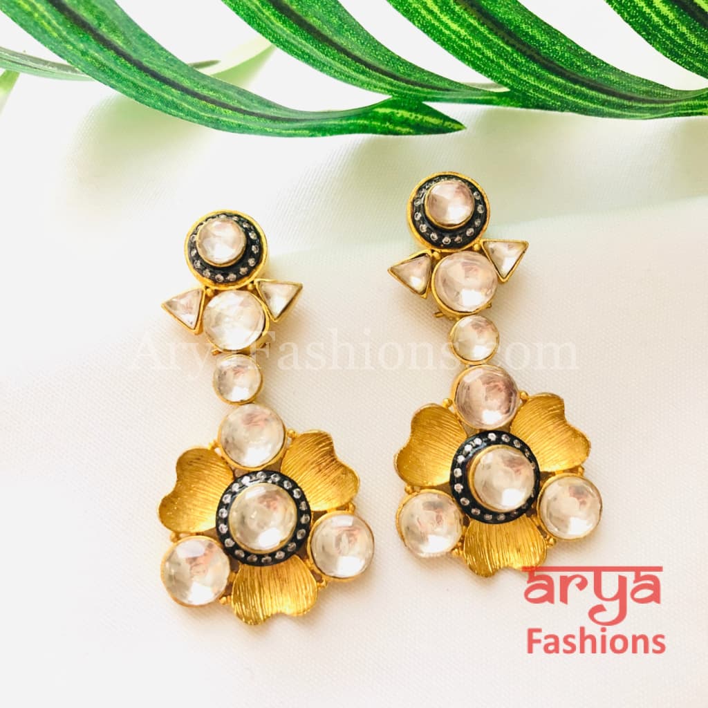 Kundan Long Earrings/Modern Earrings/Party Earrings