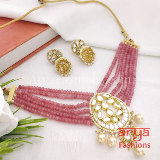 Laxmi Pacchi Kundan Choker/ Ruby Mint Green Pink Choker/Rajwadi Jewelry
