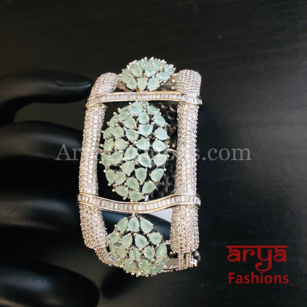 Lisha CZ Designer Bracelet Baby Pink Silver Mint Green Cocktail
