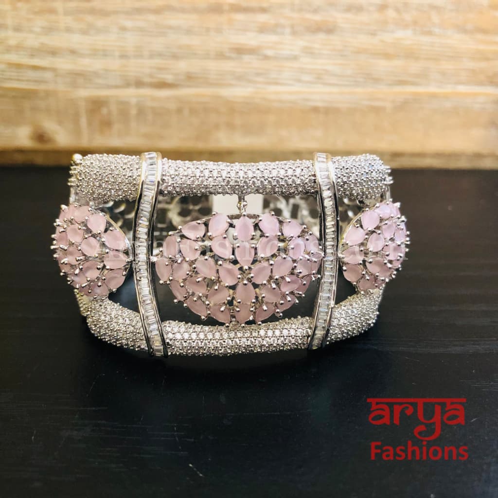 Lisha CZ Designer Bracelet Baby Pink Silver Mint Green Cocktail