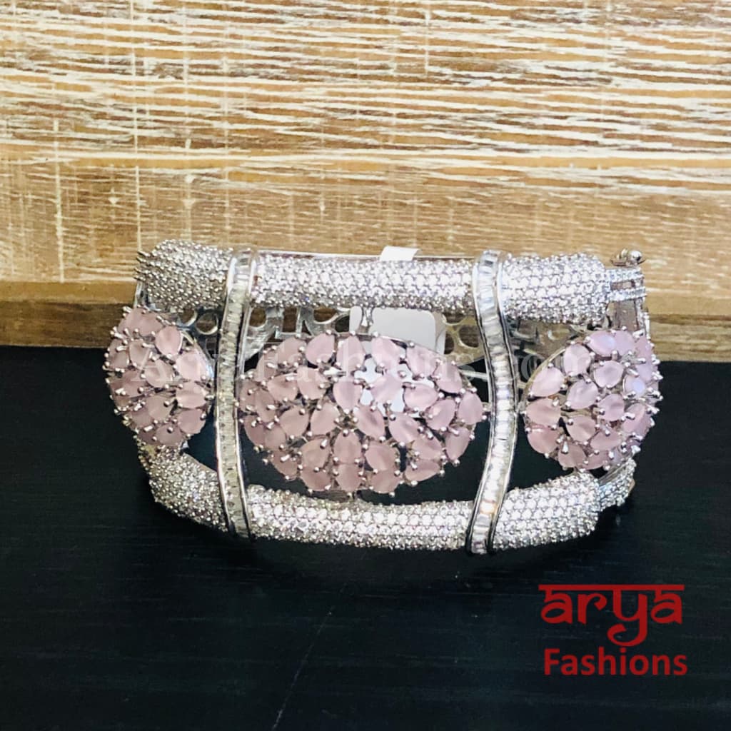 Lisha CZ Designer Bracelet Baby Pink Silver Mint Green Cocktail